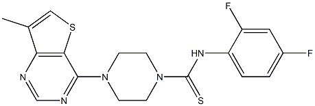  N1-(2,4-difluorophenyl)-4-(7-methylthieno[3,2-d]pyrimidin-4-yl)piperazine-1-carbothioamide