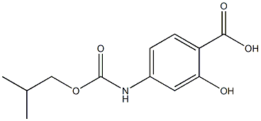 2-hydroxy-4-{[(2-methylpropoxy)carbonyl]amino}benzoic acid Struktur