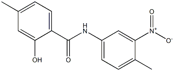 2-hydroxy-4-methyl-N-(4-methyl-3-nitrophenyl)benzamide 化学構造式