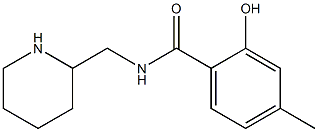 2-hydroxy-4-methyl-N-(piperidin-2-ylmethyl)benzamide Struktur