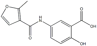 2-hydroxy-5-[(2-methyl-3-furoyl)amino]benzoic acid Structure