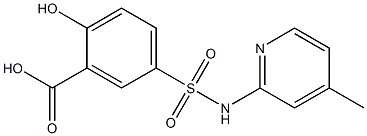 2-hydroxy-5-[(4-methylpyridin-2-yl)sulfamoyl]benzoic acid 结构式