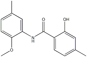 2-hydroxy-N-(2-methoxy-5-methylphenyl)-4-methylbenzamide Structure