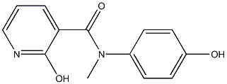 2-hydroxy-N-(4-hydroxyphenyl)-N-methylpyridine-3-carboxamide Struktur