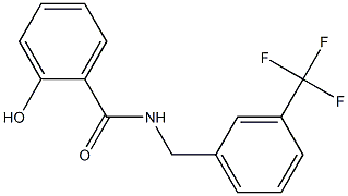 2-hydroxy-N-{[3-(trifluoromethyl)phenyl]methyl}benzamide Struktur