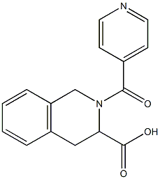 2-isonicotinoyl-1,2,3,4-tetrahydroisoquinoline-3-carboxylic acid 化学構造式