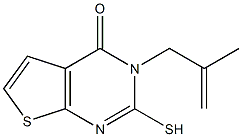2-mercapto-3-(2-methylprop-2-enyl)thieno[2,3-d]pyrimidin-4(3H)-one,,结构式