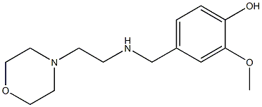 2-methoxy-4-({[2-(morpholin-4-yl)ethyl]amino}methyl)phenol,,结构式