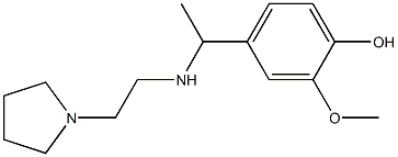 2-methoxy-4-(1-{[2-(pyrrolidin-1-yl)ethyl]amino}ethyl)phenol Struktur