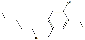 2-methoxy-4-{[(3-methoxypropyl)amino]methyl}phenol,,结构式