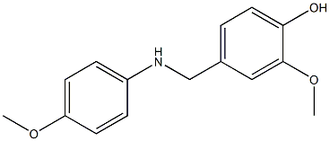 2-methoxy-4-{[(4-methoxyphenyl)amino]methyl}phenol Struktur
