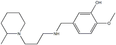 2-methoxy-5-({[3-(2-methylpiperidin-1-yl)propyl]amino}methyl)phenol Struktur