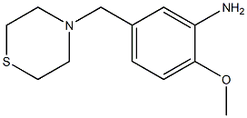 2-methoxy-5-(thiomorpholin-4-ylmethyl)aniline Struktur