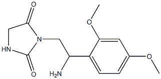 3-[2-amino-2-(2,4-dimethoxyphenyl)ethyl]imidazolidine-2,4-dione,,结构式