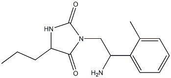 3-[2-amino-2-(2-methylphenyl)ethyl]-5-propylimidazolidine-2,4-dione|