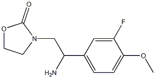 3-[2-amino-2-(3-fluoro-4-methoxyphenyl)ethyl]-1,3-oxazolidin-2-one Structure