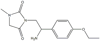 3-[2-amino-2-(4-ethoxyphenyl)ethyl]-1-methylimidazolidine-2,4-dione 结构式