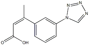 3-[3-(1H-1,2,3,4-tetrazol-1-yl)phenyl]but-2-enoic acid Struktur