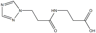 3-[3-(1H-1,2,4-triazol-1-yl)propanamido]propanoic acid 化学構造式