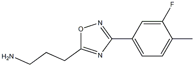 3-[3-(3-fluoro-4-methylphenyl)-1,2,4-oxadiazol-5-yl]propan-1-amine|