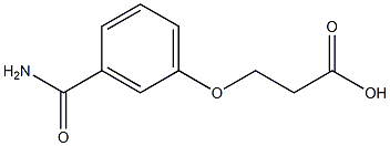 3-[3-(aminocarbonyl)phenoxy]propanoic acid Structure