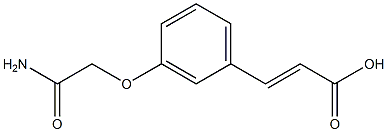 3-[3-(carbamoylmethoxy)phenyl]prop-2-enoic acid 化学構造式