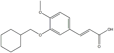 3-[3-(cyclohexylmethoxy)-4-methoxyphenyl]prop-2-enoic acid Structure