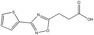 3-[3-(thiophen-2-yl)-1,2,4-oxadiazol-5-yl]propanoic acid,,结构式