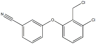 3-[3-chloro-2-(chloromethyl)phenoxy]benzonitrile Structure