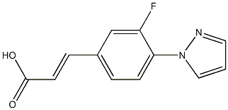 3-[3-fluoro-4-(1H-pyrazol-1-yl)phenyl]prop-2-enoic acid,,结构式