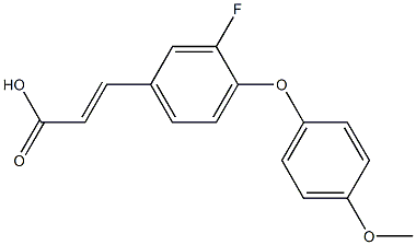 3-[3-fluoro-4-(4-methoxyphenoxy)phenyl]prop-2-enoic acid 结构式