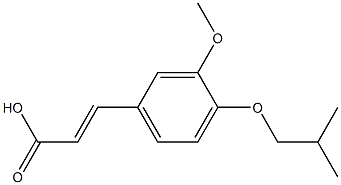 3-[3-methoxy-4-(2-methylpropoxy)phenyl]prop-2-enoic acid Struktur