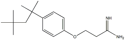 3-[4-(2,4,4-trimethylpentan-2-yl)phenoxy]propanimidamide 化学構造式