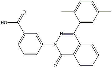 3-[4-(2,5-dimethylphenyl)-1-oxophthalazin-2(1H)-yl]benzoic acid,,结构式