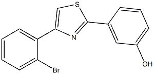3-[4-(2-bromophenyl)-1,3-thiazol-2-yl]phenol Struktur