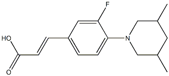 3-[4-(3,5-dimethylpiperidin-1-yl)-3-fluorophenyl]prop-2-enoic acid Structure