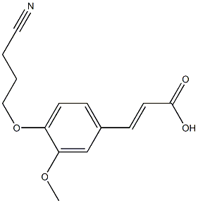 3-[4-(3-cyanopropoxy)-3-methoxyphenyl]prop-2-enoic acid 化学構造式