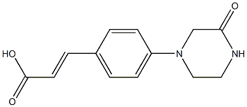 3-[4-(3-oxopiperazin-1-yl)phenyl]prop-2-enoic acid Struktur