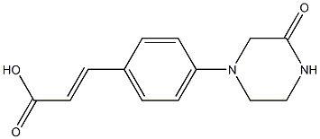 3-[4-(3-oxopiperazin-1-yl)phenyl]prop-2-enoic acid 化学構造式