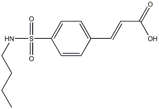 3-[4-(butylsulfamoyl)phenyl]prop-2-enoic acid 化学構造式