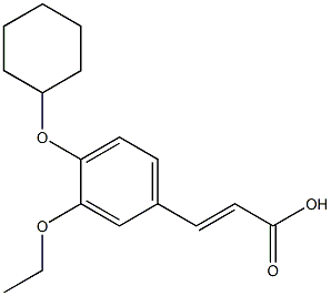 3-[4-(cyclohexyloxy)-3-ethoxyphenyl]prop-2-enoic acid Structure