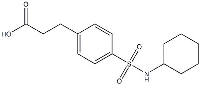 3-[4-(cyclohexylsulfamoyl)phenyl]propanoic acid,,结构式