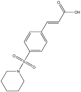 3-[4-(piperidine-1-sulfonyl)phenyl]prop-2-enoic acid Struktur