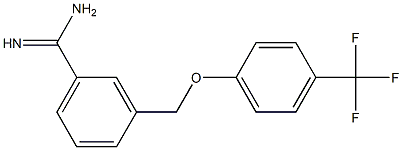 3-[4-(trifluoromethyl)phenoxymethyl]benzene-1-carboximidamide,,结构式