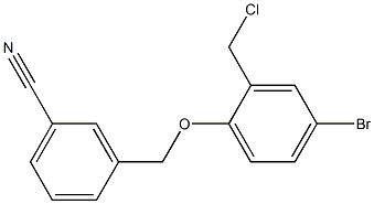 3-[4-bromo-2-(chloromethyl)phenoxymethyl]benzonitrile Structure