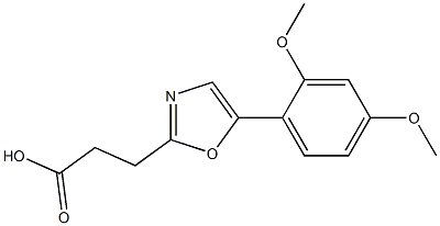 3-[5-(2,4-dimethoxyphenyl)-1,3-oxazol-2-yl]propanoic acid Structure