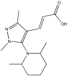 3-[5-(2,6-dimethylpiperidin-1-yl)-1,3-dimethyl-1H-pyrazol-4-yl]prop-2-enoic acid