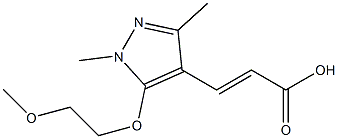 3-[5-(2-methoxyethoxy)-1,3-dimethyl-1H-pyrazol-4-yl]prop-2-enoic acid Struktur