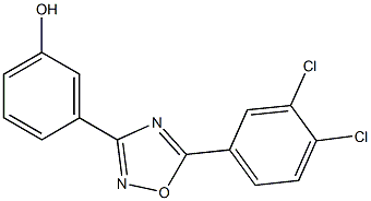 3-[5-(3,4-dichlorophenyl)-1,2,4-oxadiazol-3-yl]phenol 化学構造式