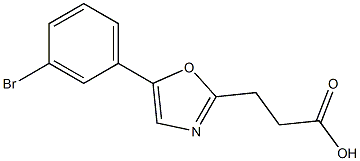 3-[5-(3-bromophenyl)-1,3-oxazol-2-yl]propanoic acid 结构式